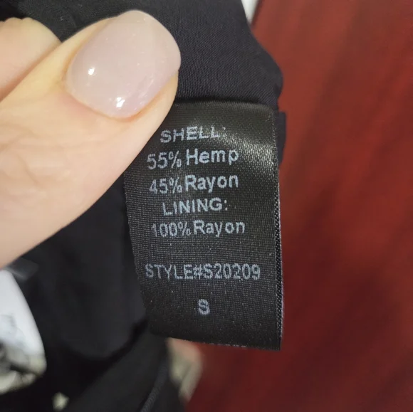 Mustard Seed Black Wide-Leg Pants,Sz S - Picture 4 of 4